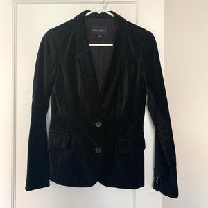 BANANA REPUBLIC Black 💯% Cotton Velvet Blazer